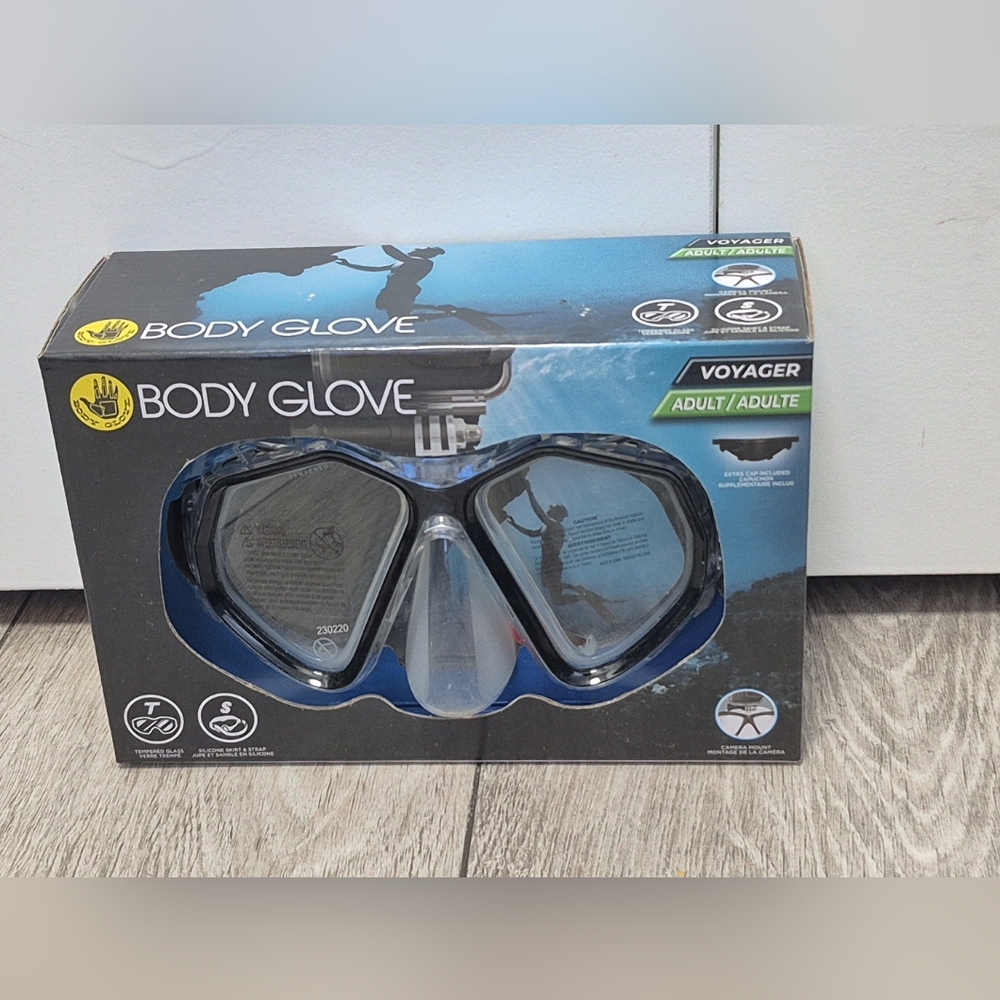 Body Glove Unisex Adult Voyager Snorkel Mask With Camera Mount Feature. One Size